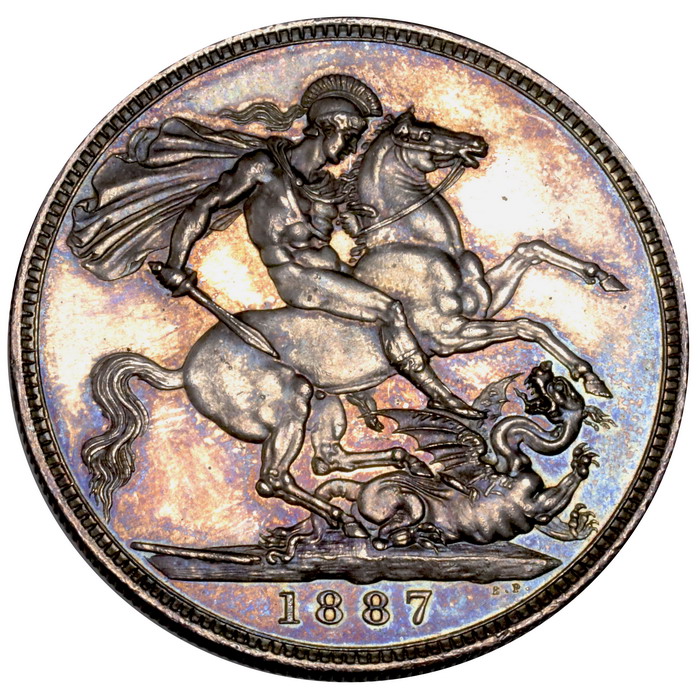 イギリス 1887年クラウン銀貨 ヴィクトリアビクトリア ジュビリー